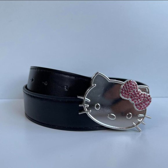 Y2K 2000s Hello Kitty rhinestone crystal grunge goth emo punk belt - Picture 6 of 7
